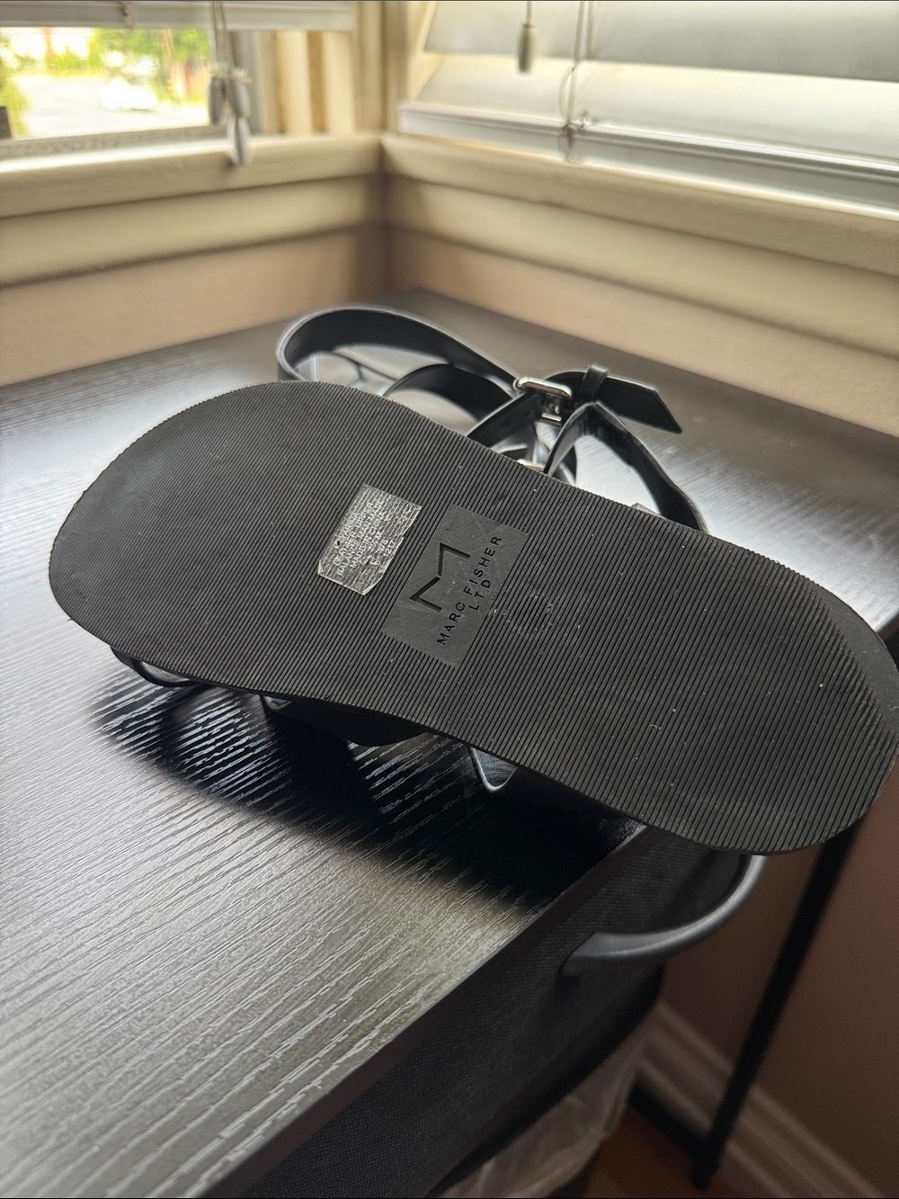 Marc Fisher Black Crisscross Ankle-Strap Sandals - Picture 5 of 5